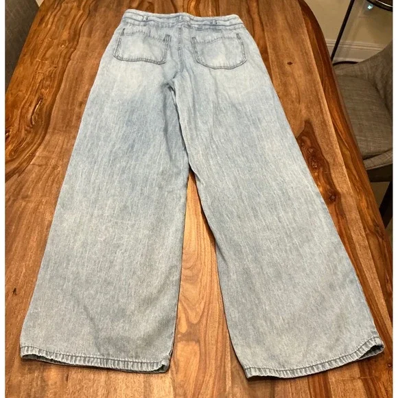 Kensie The Kaya High Rise Wide Leg Jeans Denim Womens Size 8 / 29 Light Blue - Picture 9 of 12